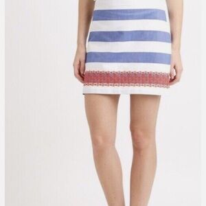 VINEYARD VINES Striped Deck Boat Skirt Lined Side Zip Womens Size 2